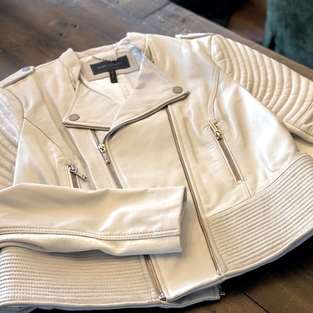 Leather BCBG MAXAZRIA Moto Jacket NWOT